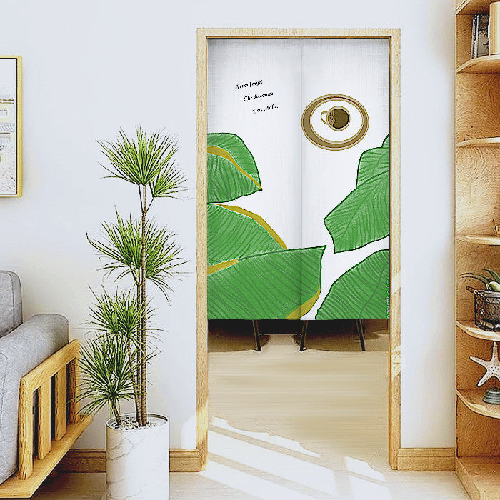 Rideau Porte Monstera Tropical Apaisant Sérénité & Nature