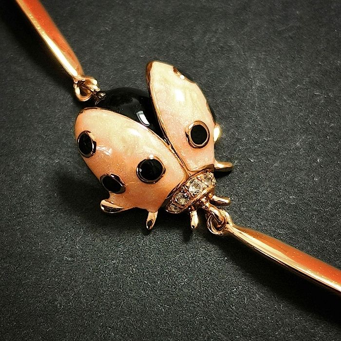 Bracelet Coccinelle au cœur d'or