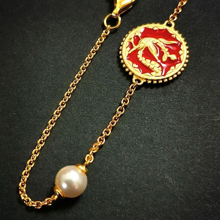 Bracelet Médaillon Céleste au Phénix – Plaqué Or 18K