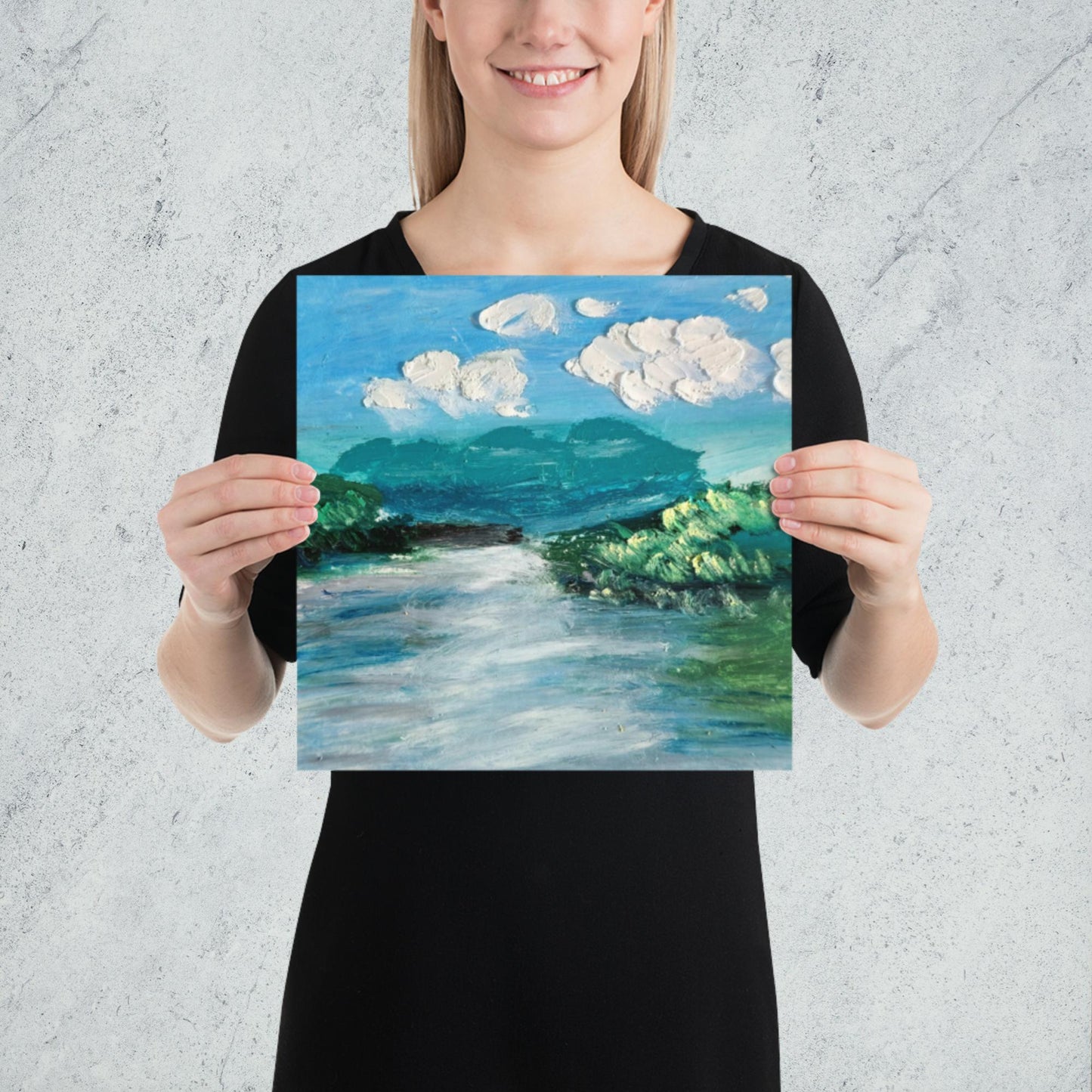 Idée déco zen avec impression d’art paysage abstrait pour intérieur apaisant.
