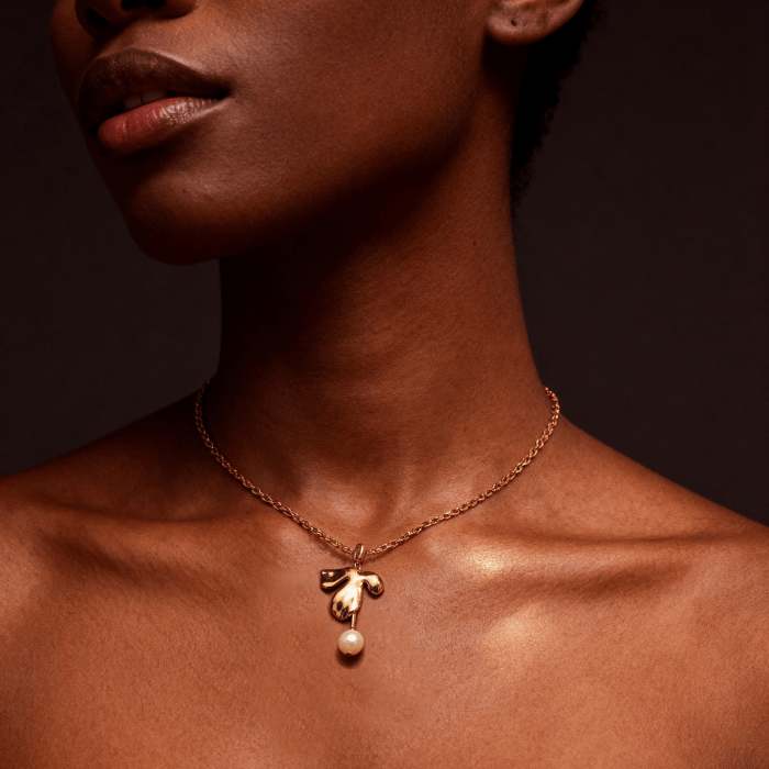 Collier Trèfle à Perle – Plaqué Or 18K & Perle Naturelle | Innovative Art XinWuSi