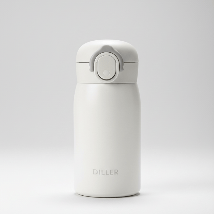 Gourde Isotherme Café 320 ml Blanche – Design Minimaliste