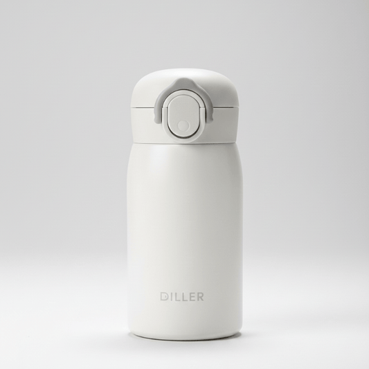 Gourde Isotherme Café 320 ml Blanche – Design Minimaliste