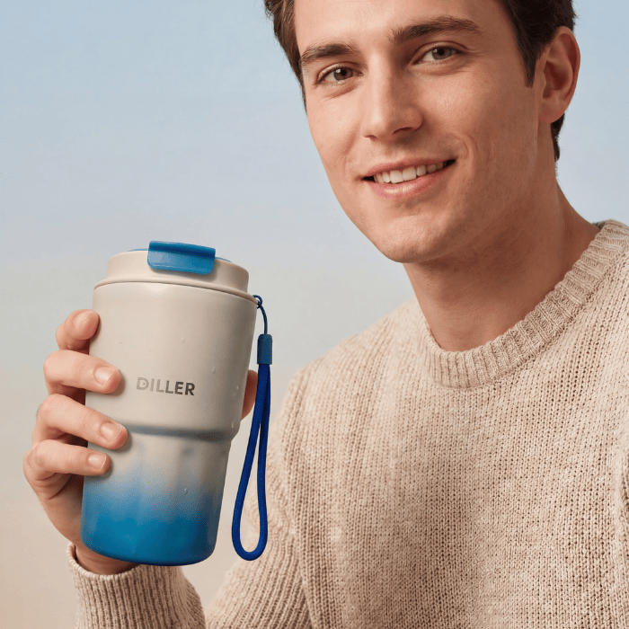 Mug Isotherme Amovible 340ml - Inox 304 - Design Dégradé Minimaliste