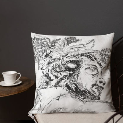 Coussin Déco Premium 18×18" – Paris Antique | Lin & Élégance