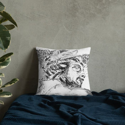 Coussin Déco Premium 18×18" – Paris Antique | Lin & Élégance