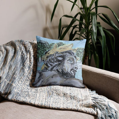 Coussin Déco Premium 18×18" – Paris Antique | Lin & Élégance