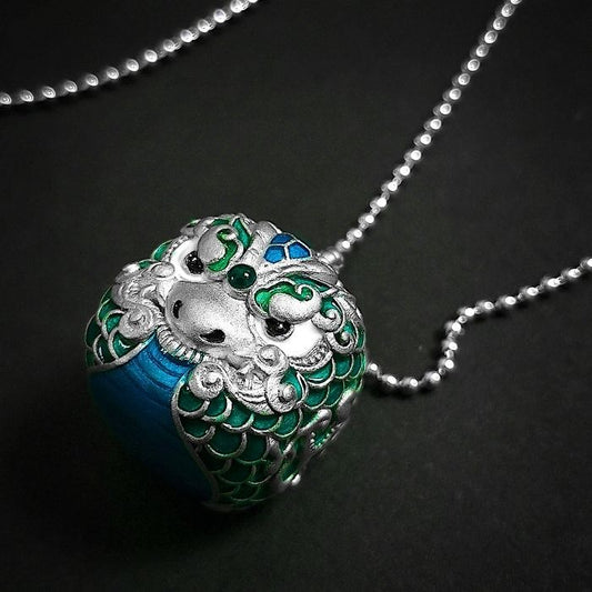 Collier Piqiu - Dragon Lion céleste