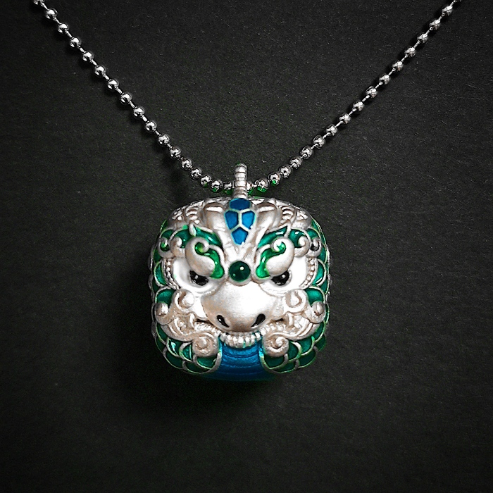 Collier Piqiu - Dragon Lion céleste