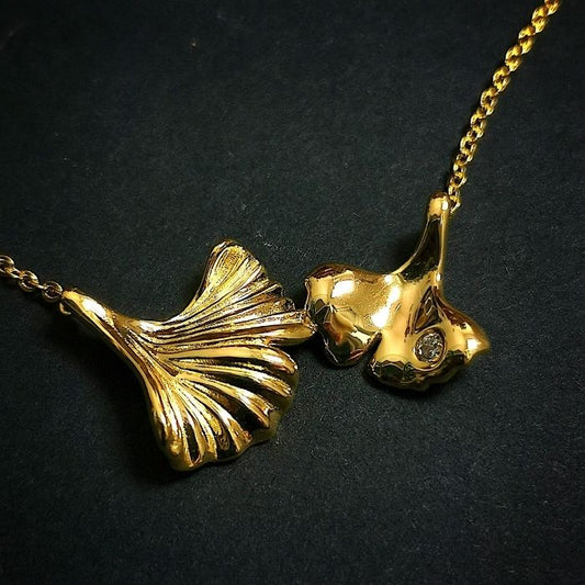 collier Feuilles de ginkgo