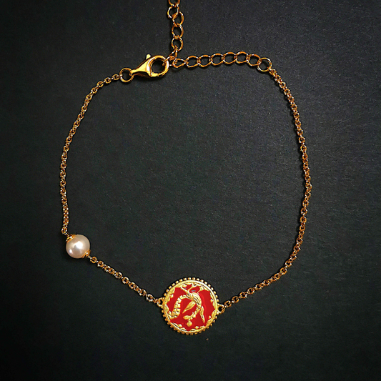 Bracelet Médaillon céleste au phénix