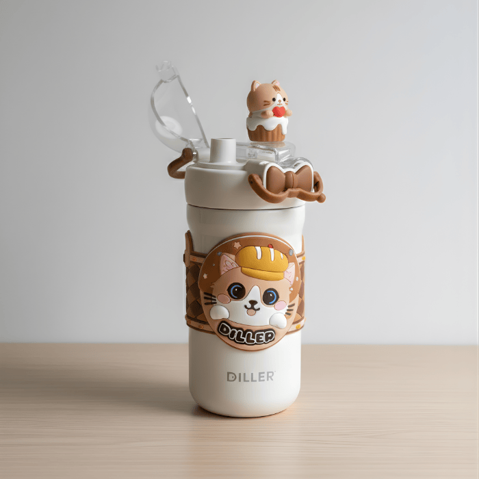 Gourde isotherme enfant 490 ml en acier inoxydable 316 – Double usage