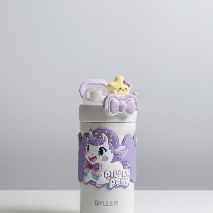 Gourde isotherme enfant 490 ml en acier inoxydable 316 – Double usage